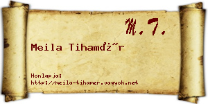 Meila Tihamér névjegykártya